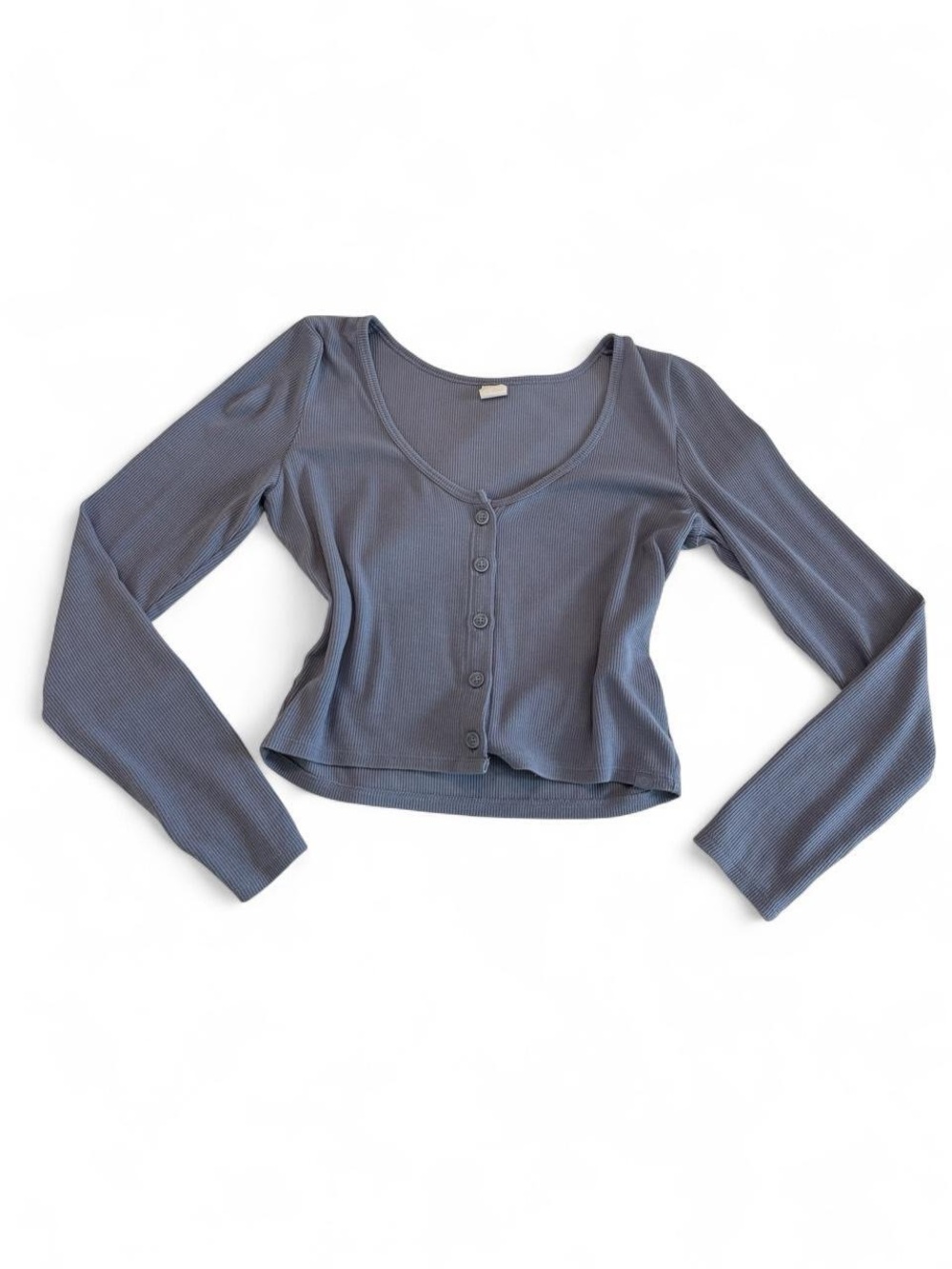 Gilly Hicks Ribbed Cropped Cardigan Top